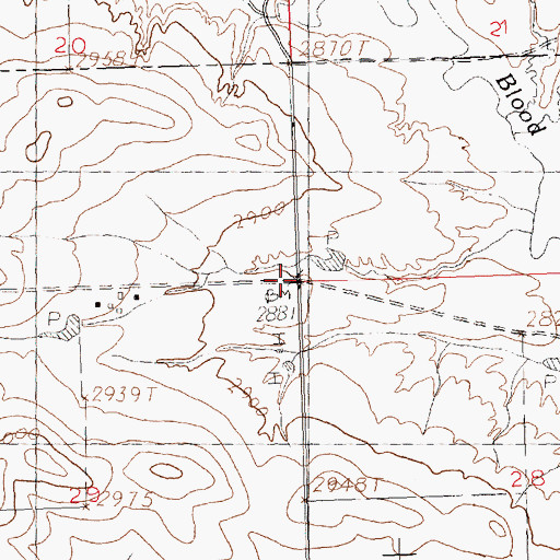 Topographic Map of Sage Creek School (historical), MT