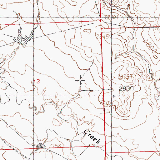 Topographic Map of Carrell School (historical), MT