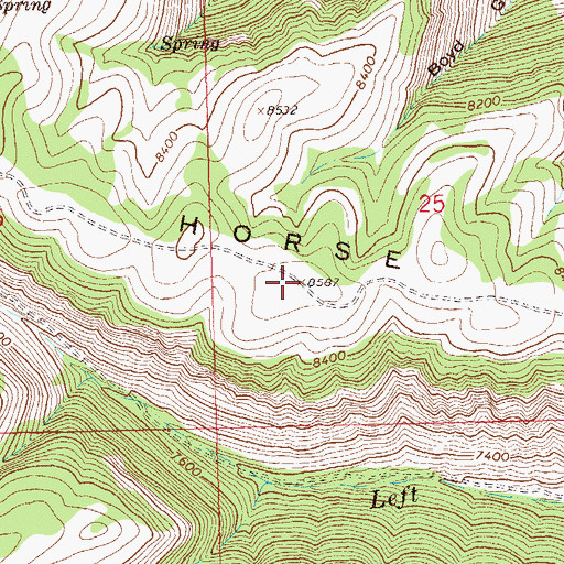 Topographic Map of Horse Ridge, CO