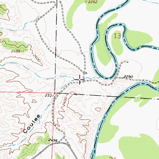 Topographic Map of Lone Star School (historical), MT
