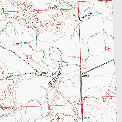 Topographic Map of Howard Creek, MT