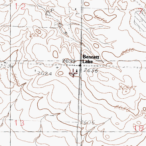 Topographic Map of Scandia Lutheran Church Cemetery, MT