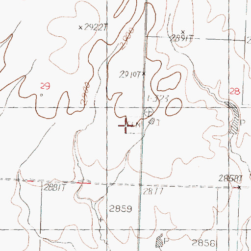 Topographic Map of Hermanson Cemetery, MT