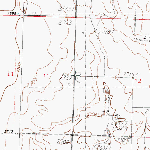 Topographic Map of Forks Cemetery, MT