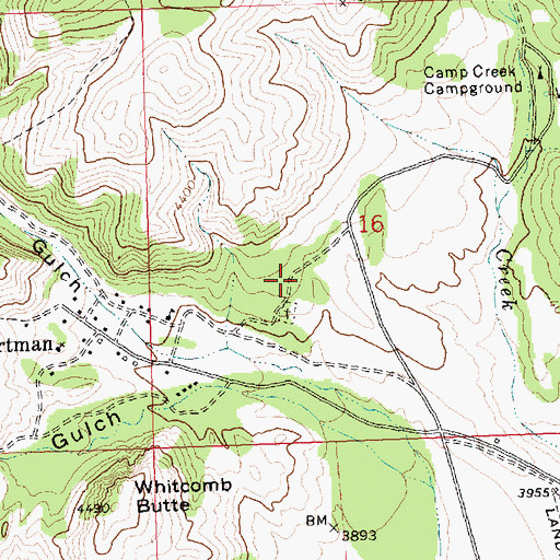 Topographic Map of Zortman Cemetery, MT
