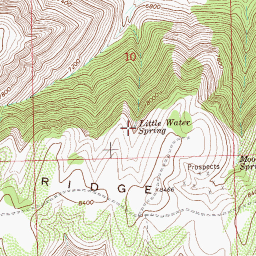 Topographic Map of Little Water Spring, CO