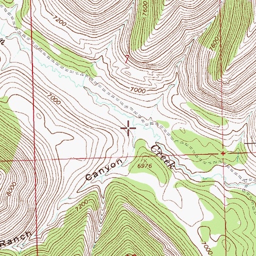 Topographic Map of Middle Ranch Canyon, CO