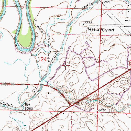 Topographic Map of Marion Hills Country Club, MT