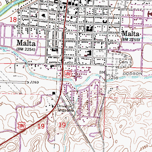 Topographic Map of Murray Trailer Park, MT