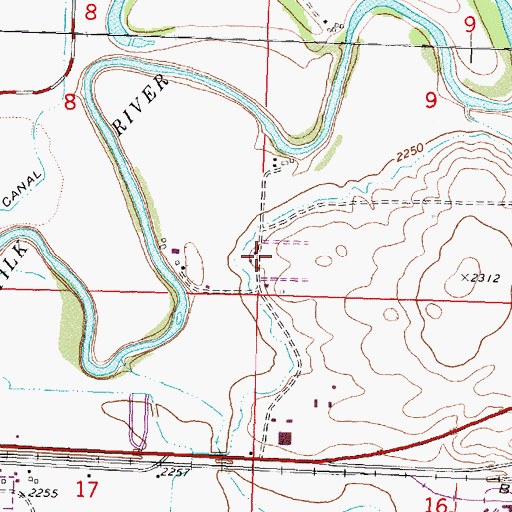 Topographic Map of Hiline Trailer Park, MT
