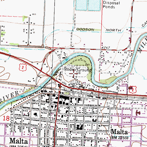 Topographic Map of Trafton Park, MT