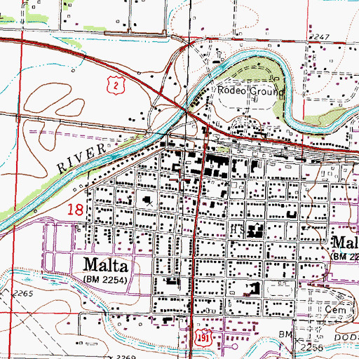 Topographic Map of Little White Church, MT
