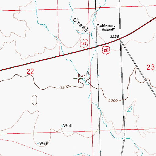 Topographic Map of Whitmore Spring Creek, MT