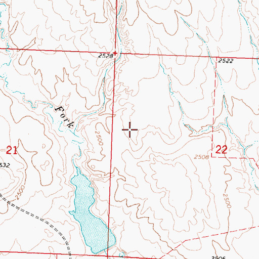 Topographic Map of Alkali Coulee, MT