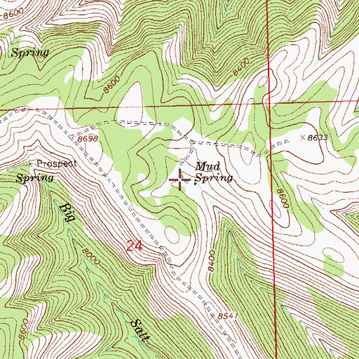 Topographic Map of Mud Spring, CO