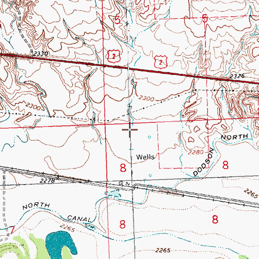 Topographic Map of Wagner Coulee, MT