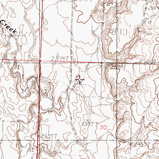 Topographic Map of Provost Coulee, MT