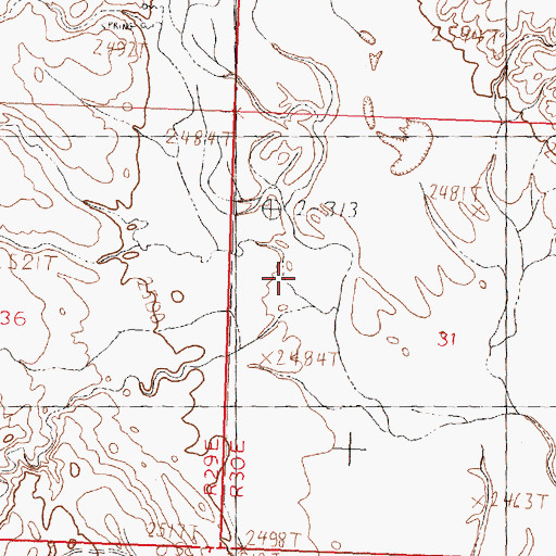 Topographic Map of Lone Tree Coulee, MT