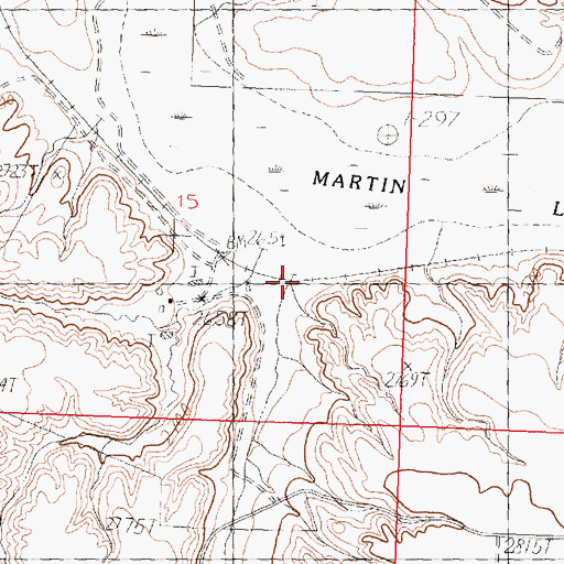 Topographic Map of Dry Sag Coulee, MT