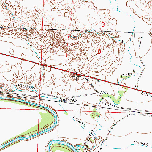 Topographic Map of Early Day Outlaws Historical Marker, MT