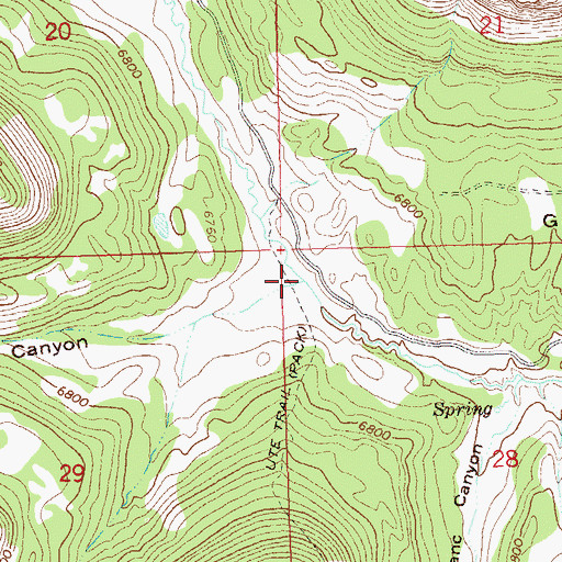 Topographic Map of Mud Spring Canyon, CO