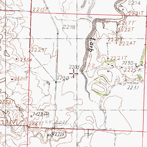 Topographic Map of Abel School (historical), MT