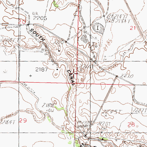 Topographic Map of Akins School (historical), MT