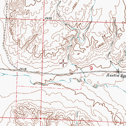 Topographic Map of Austin School (historical), MT