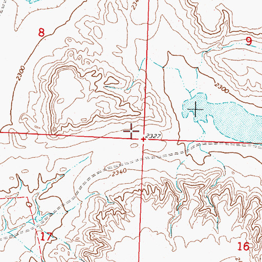 Topographic Map of Big Bend School (historical), MT
