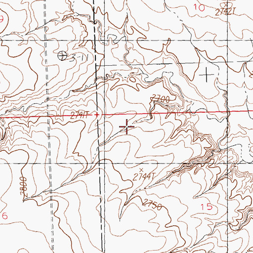 Topographic Map of Browns School (historical), MT
