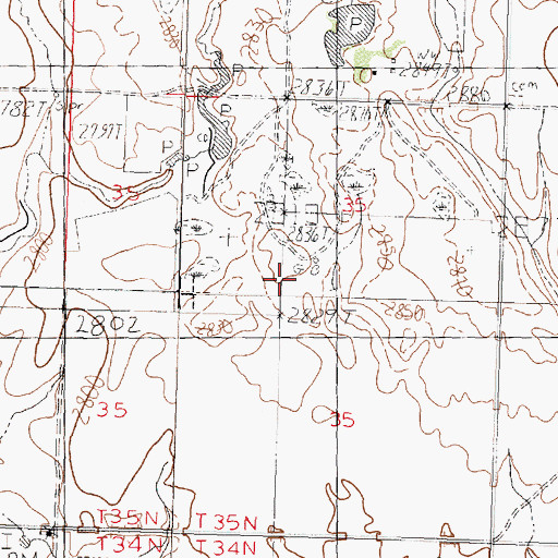 Topographic Map of Central School (historical), MT