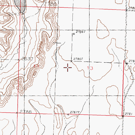 Topographic Map of Cottonwood School (historical), MT