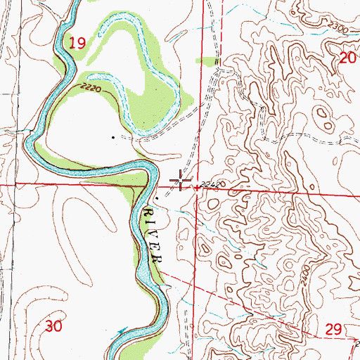 Topographic Map of De Flyer School (historical), MT