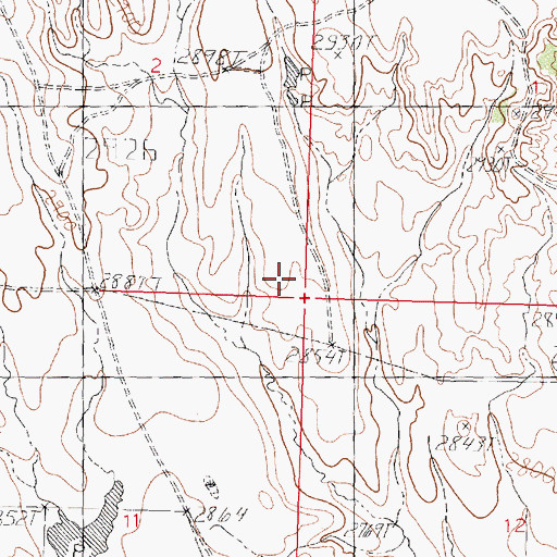 Topographic Map of Flat Rock School (historical), MT