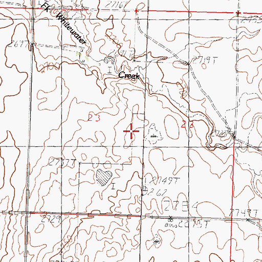 Topographic Map of Hanson School (historical), MT