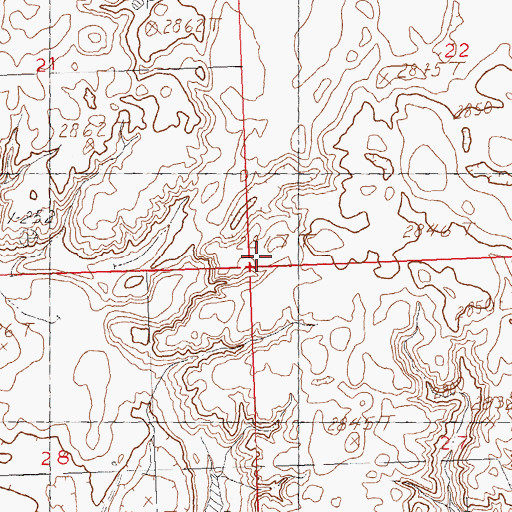 Topographic Map of Horseshoe Lake School (historical), MT
