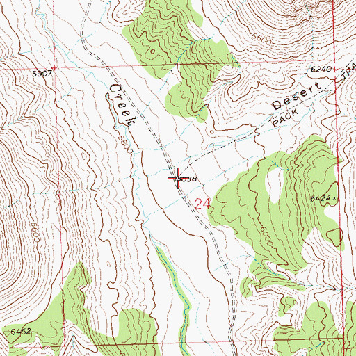 Topographic Map of Desert Gulch, CO