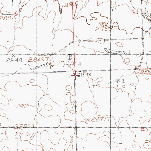 Topographic Map of Hubert School (historical), MT