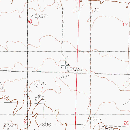 Topographic Map of Loring Colony School, MT