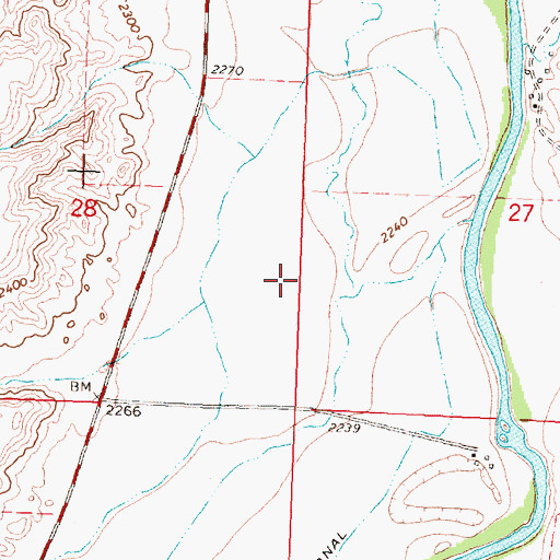 Topographic Map of Milk River School (historical), MT