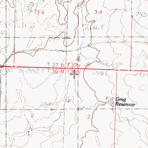 Topographic Map of Nelson School (historical), MT