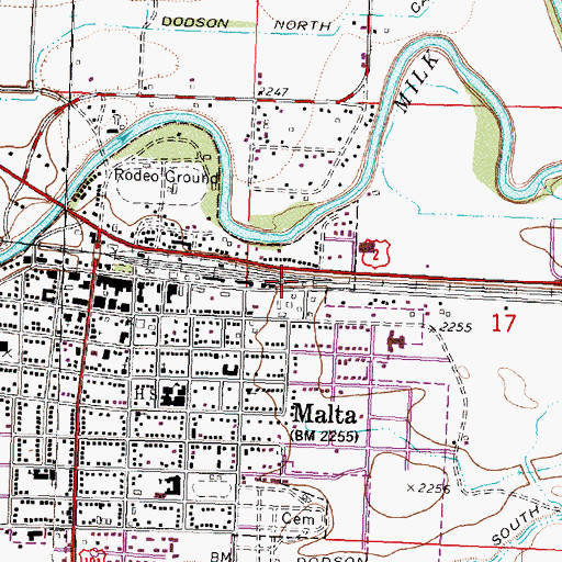 Topographic Map of R and G Quality Feeds Incorporated Elevator, MT