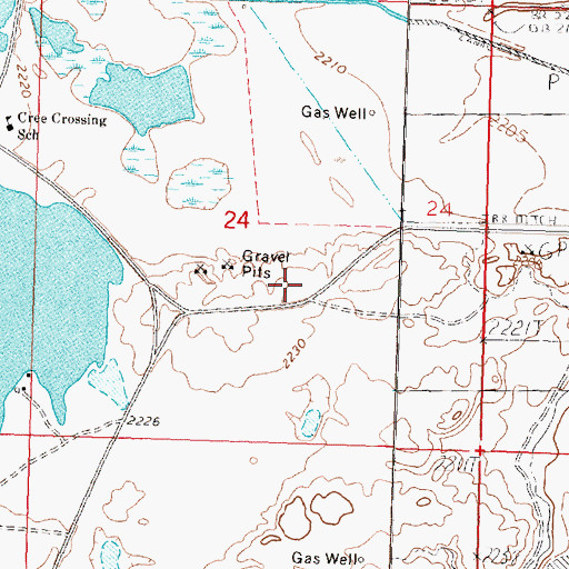 Topographic Map of Nelson Reservoir Campground, MT