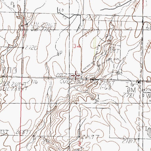 Topographic Map of Omundson School (historical), MT