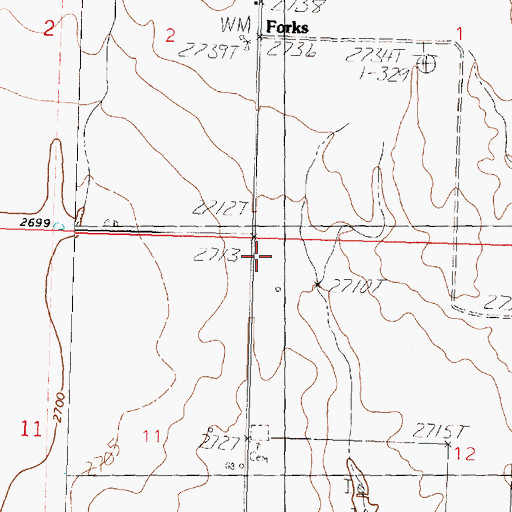 Topographic Map of Pearson School (historical), MT