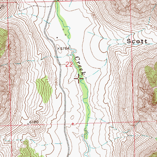 Topographic Map of Scott Gulch, CO