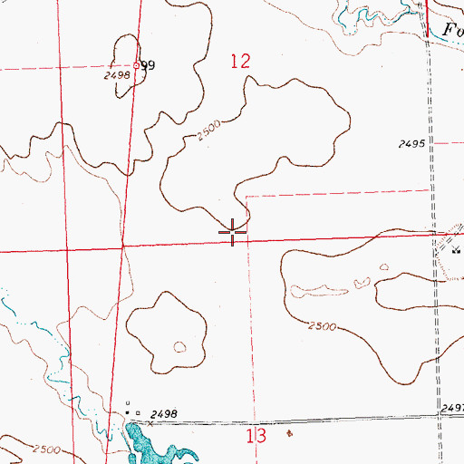 Topographic Map of Poe School (historical), MT