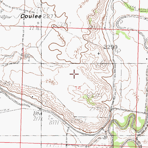 Topographic Map of Randall School (historical), MT