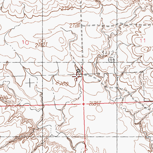 Topographic Map of Spring Valley School (historical), MT