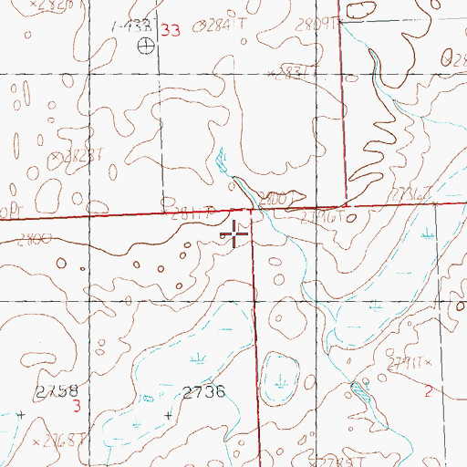 Topographic Map of Young School (historical), MT